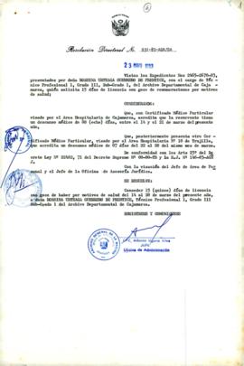 Resolución Directoral N° 031/83-AGN/OA