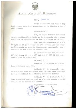 Resolución Jefatural N° 001-1986/AGN/J