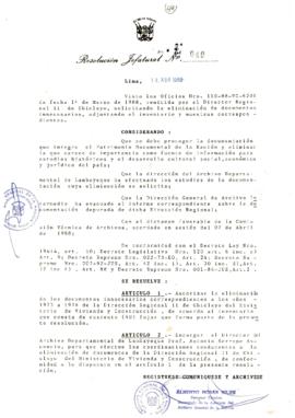 Resolución Jefatural N° 049-1988/AGN/J