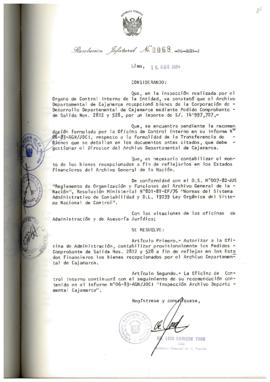 Resolución Jefatural N° 068-1984/AGN/J