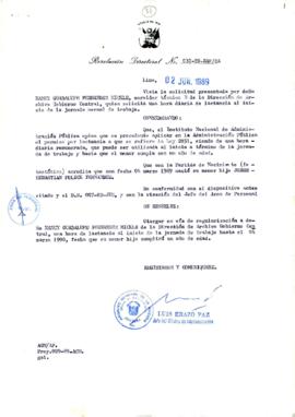 Resolución Directoral N° 030-89-AGN/OA