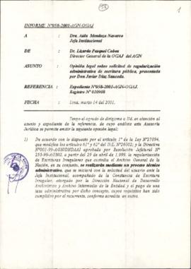INFORME 058-2001-AGN-OGAJ