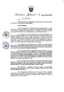 Resolución Jefatural N° 128-2014-AGN/J