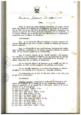 Resolución Jefatural N° 169-1986/AGN/J