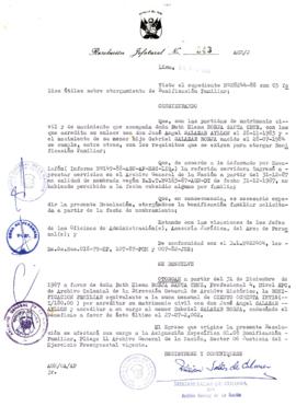 Resolución Jefatural N° 243-1988/AGN/J