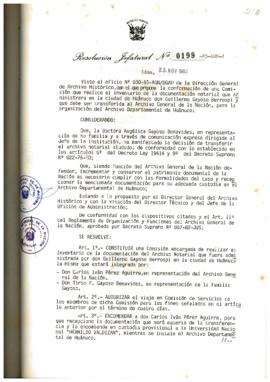 Resolución Jefatural N° 199-1983/AGN/J