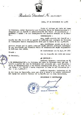 Resolución Directoral N° 116-86-AGN/OA