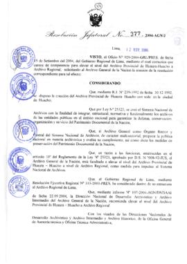 Resolución Jefatural N° 377-2004-AGN/J