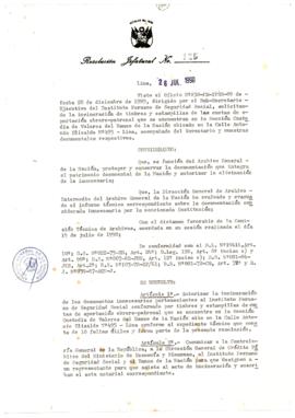 Resolución Jefatural N° 125-1990/AGN/J
