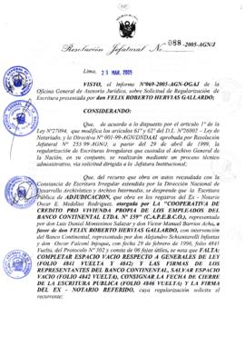 Resolución Jefatural N° 088-2005-AGN/J