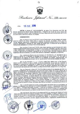 Resolución Jefatural N° 235-2016-AGN/J