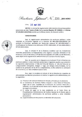 Resolución Jefatural N° 253-2013-AGN/J