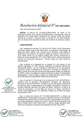 Resolución Jefatural N° 152-2020-AGN/J