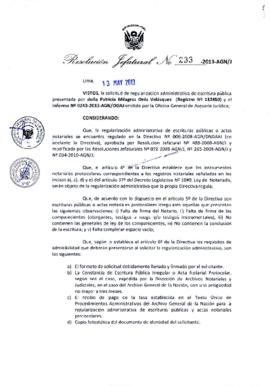 Resolución Jefatural N° 233-2013-AGN/J