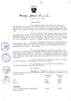 Resolución Jefatural N° 102-1990/AGN/J