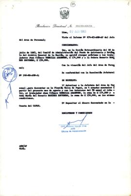 Resolución Directoral N° 063/83-AGN/OA