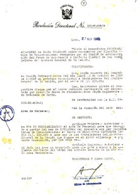 Resolución Directoral N° 113-86-AGN/OA