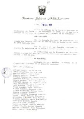 Resolución Jefatural N° 166-1-1995/AGN/J