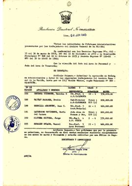 Resolución Directoral N° 48-85-AGN/OA