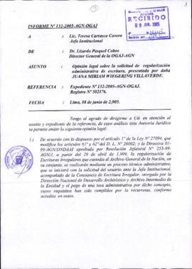 INFORME 132-2005-AGN-OGAJ