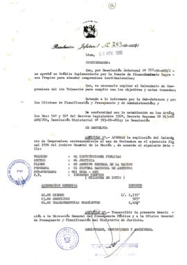 Resolución Jefatural N° 208-1990/AGN/J