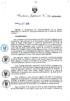 Resolución Jefatural N° 245-2018-AGN/J