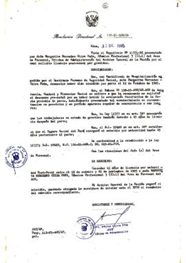 Resolución Directoral N° 110-85-AGN/OA