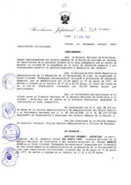 Resolución Jefatural N° 014-1997/AGN/J
