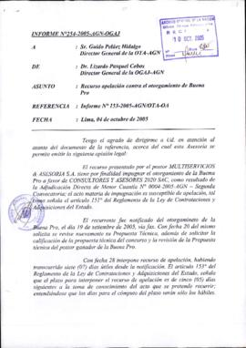 INFORME 254-2005-AGN-OGAJ
