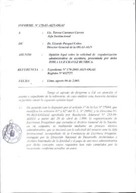 INFORME 170-2003-AGN-OGAJ