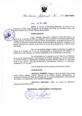 Resolución Jefatural N° 431-2005-AGN/J