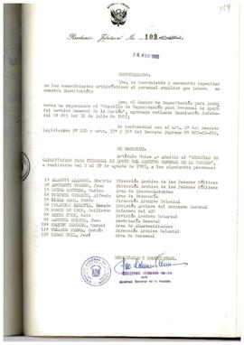 Resolución Jefatural N° 109-1985/AGN/J