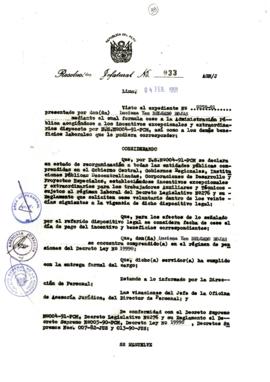 Resolución Jefatural N° 033-1991/AGN/J