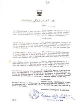 Resolución Jefatural N° 102-1988/AGN/J