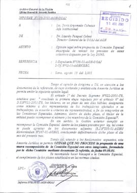 INFORME 139-2001-AGN-OGAJ