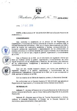 Resolución Jefatural N° 350-2018-AGN/J