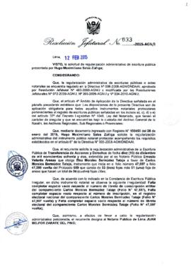 Resolución Jefatural N° 033-2015-AGN/J