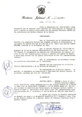 Resolución Jefatural N° 052-1994/AGN/J