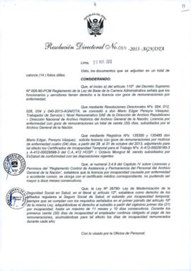 Resolución Directoral N° 065-2013-AGN/OTA