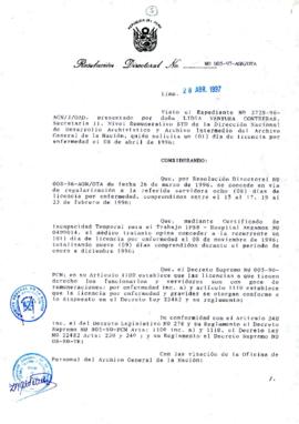 Resolución Directoral N° 005-97-AGN/OTA