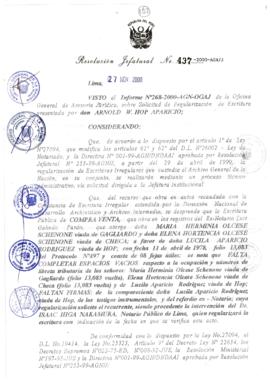 Resolución Jefatural N° 437-2000/AGN/J