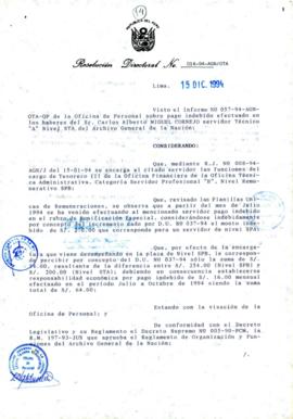 Resolución Directoral N° 014-94-AGN/OTA