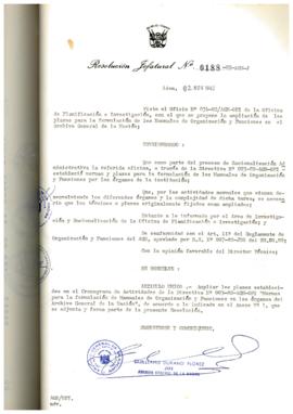 Resolución Jefatural N° 188-1982/AGN/J