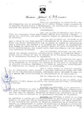 Resolución Jefatural N° 201-1990/AGN/J