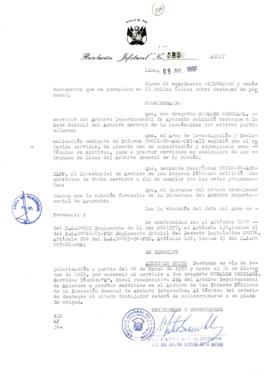 Resolución Jefatural N° 089-1990/AGN/J