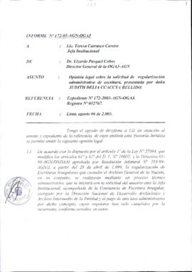 INFORME 172-2003-AGN-OGAJ