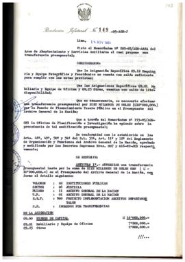 Resolución Jefatural N° 149-1985/AGN/J