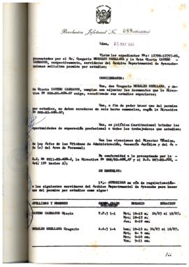 Resolución Jefatural N° 088-1986/AGN/J