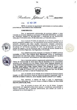 Resolución Jefatural N° 388-2014-AGN/J