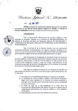 Resolución Jefatural N° 236-2013-AGN/J